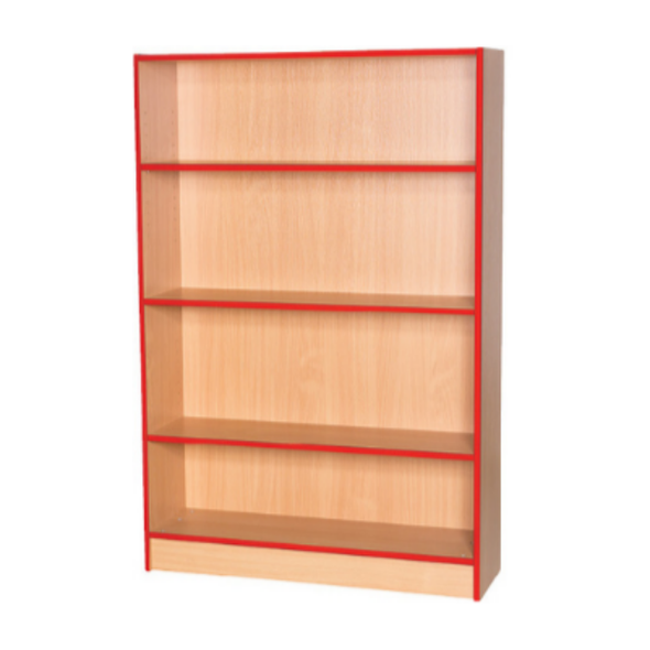 Accento Wooden Red Edge Bookcase H1500mm Accento Red Edge Book Case H1500mm | Bookcase | ee-supplies.co.uk