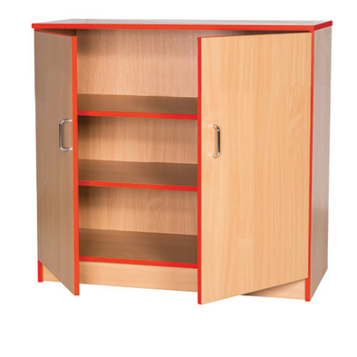 Accento Red Edge Lockable Cupboard H1000mm - Educational Equipment Supplies