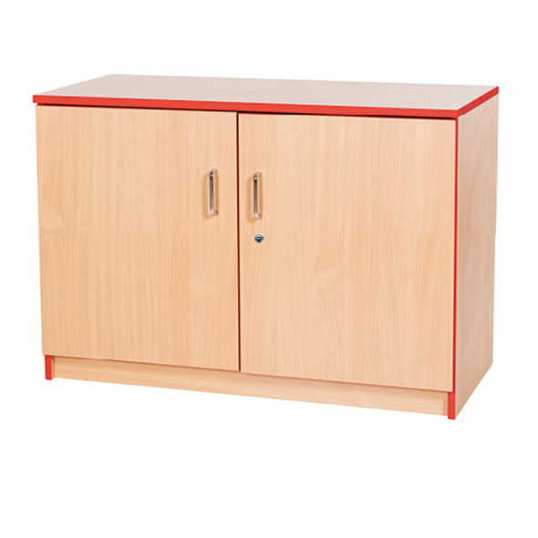 Accento Red Edge Lockable Cupboard H750mm - Educational Equipment Supplies