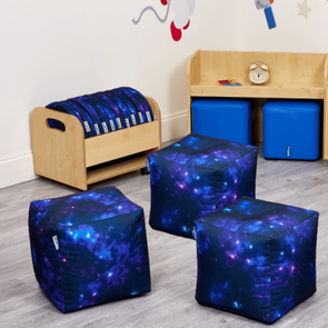 Acorn Galaxy Seat Cubes Set of Four Acorn Assorted Bugs on Grass Cubes | Acorn Furniture | .ee-supplies.co.uk