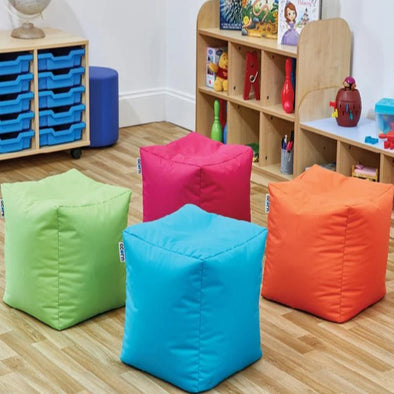Acorn Bean Bag Cube Seat Set of 4 - Educational Equipment Supplies