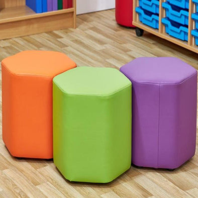Acorn Nursery Mini Hexagon Foam Seat Set of 3 - Educational Equipment Supplies