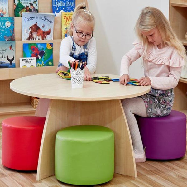 Acorn Nursery Table With Four Dot Foam Seats