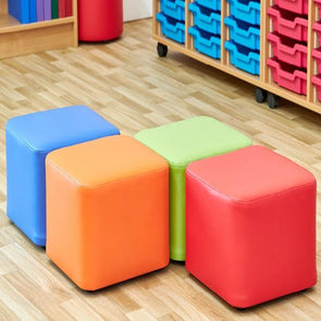 Acorn Primary Cube Foam Seat Set of 4 - Educational Equipment Supplies