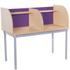 KubbyClass Curved Double Study Carrel - Educational Equipment Supplies