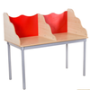KubbyClass Wave Double Study Carrel - Educational Equipment Supplies