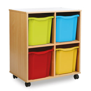 Allsorts Mobile Tray Storage With 4 Jumbo Trays Allsorts Tray 4 Jumbo Tray Store | School Tray Storage | www.ee-supplies.co.uk