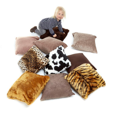 Animal Fur Square Cushions x 10 - Educational Equipment Supplies