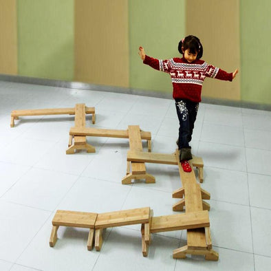 Childrens Nursery Bamboo Balance Path - Educational Equipment Supplies