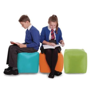 Pack of 3 Classroom Cube Bean Bags - Educational Equipment Supplies