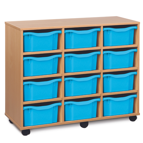 12 x Deep Tray Wooden Mobile Storage Unit W103 x D45 x H83mm 12 x Deep Tray Wooden Mobile Storage Unit W103 x D45 x H83mm | www.ee-supplies.co.uk