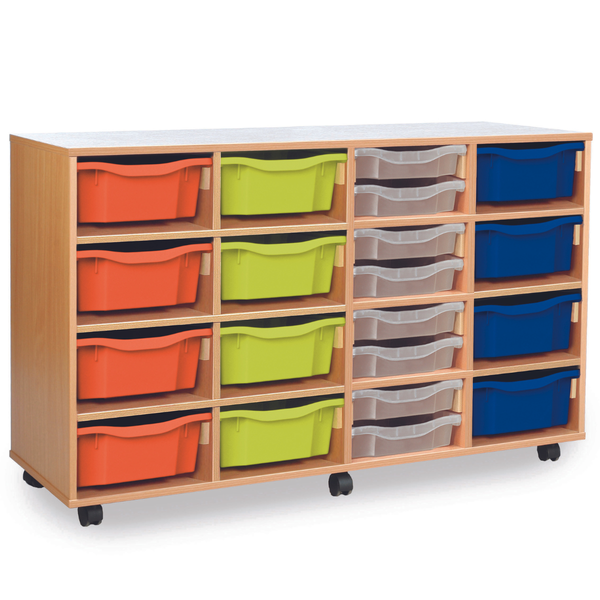 Combi Mobile Tray Storage Unit - 16 Deep Or 32 Shallow Trays