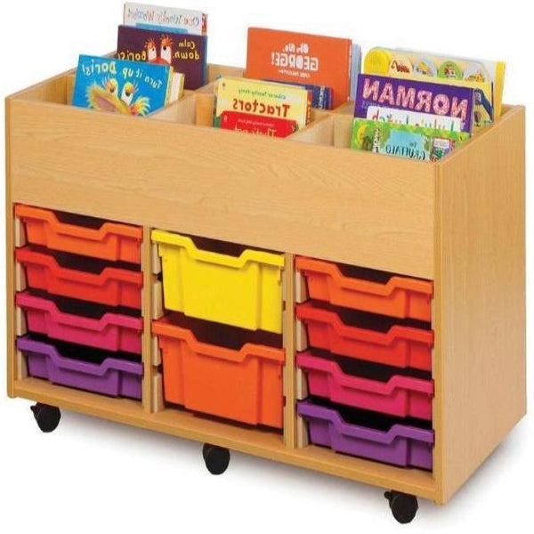6 Bay Mobile Kinderbox With 12 Shallow Trays