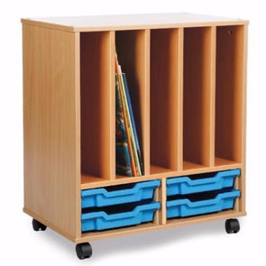 Allsorts Storage Bookholder + 4 Shallow Trays - Educational Equipment Supplies