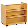 Library Unit with 3 Angled Shelves One Side & 3 Horizontal Shelves - Educational Equipment Supplies