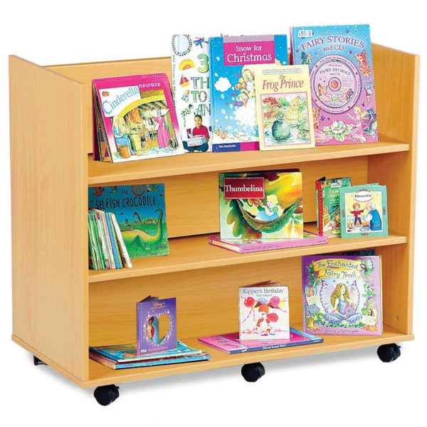 Library Unit With 3 Horizontal Shelves Each Side