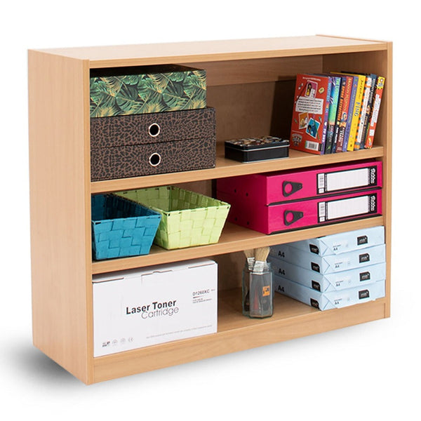 Open Small Wooden Bookcase W900 x D320 x H750mm