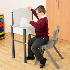 Retromod Traditional Single Wooden School Desk - 710mm - Educational Equipment Supplies