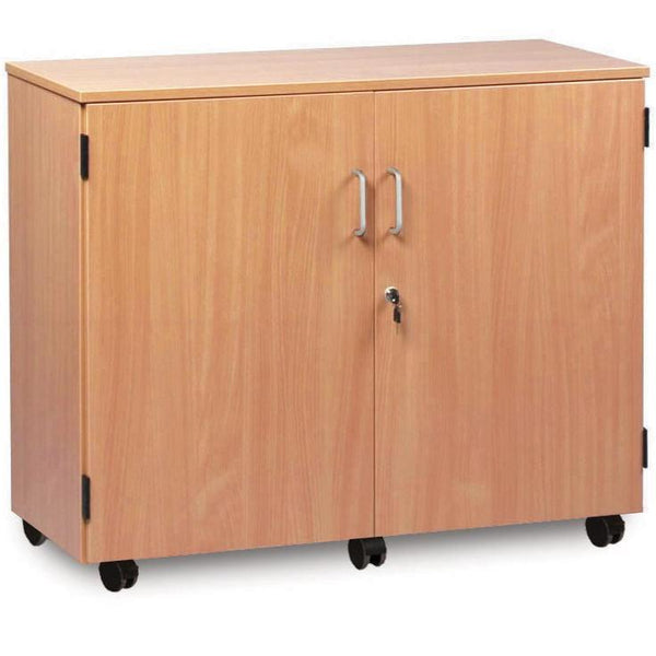 Mobile Stock Cupboard with 2 Adjustable Shelves - H768mm