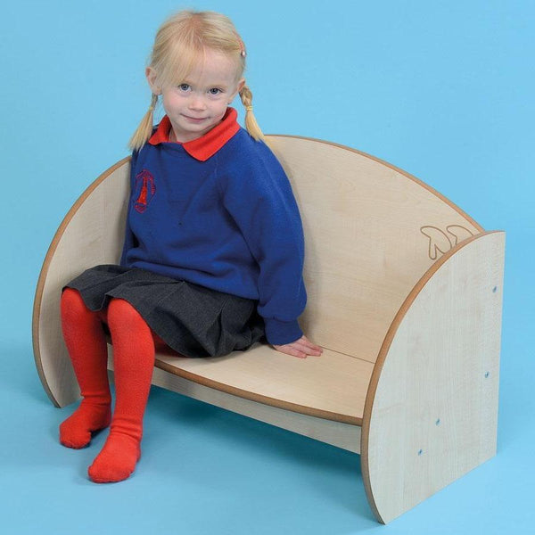TW Wooden Nursery Mini Children's Nursery Bench Seat - Maple