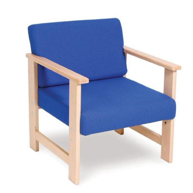 Wooden Framed Reception / Waiting Room Single Armchair - Educational Equipment Supplies