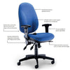 Maxi Ergo Operators Chair + Adjustable Arms - Educational Equipment Supplies