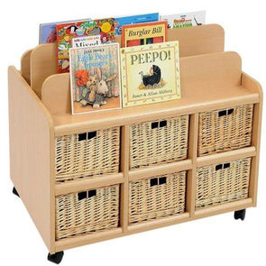 Book Display & Storage Unit With 9 Deep Baskets - Educational Equipment Supplies
