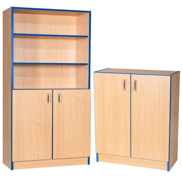 Brook Library Bookcase Cupboard - Flat Top - Educational Equipment Supplies