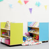 Bubblegum Library Unit + 3 Straight Shelves On Both Sides - Educational Equipment Supplies