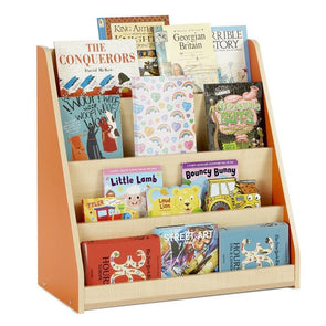 Bubblegum Single Sided Library Unit + 4 Tiered Fixed shelves - Educational Equipment Supplies