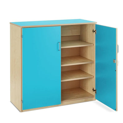 Bubblegum Stock Cupboard + 1 Fixed & 2 Adjustable Shelves - Educational Equipment Supplies