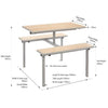 Four Seater Bench Cantilever Table - Educational Equipment Supplies