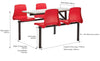 Four Seater NP Chair Canteen Cantilever Table - Educational Equipment Supplies
