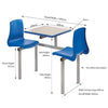 Two Seater NP Chair Canteen Cantilever Table - Educational Equipment Supplies