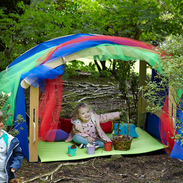 Playscapes Indoor / Outdoor Childrens Folding Den + Rainbow Den Kit