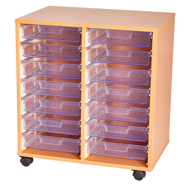Certwood Clear 14 Tray Mobile Tray Unit