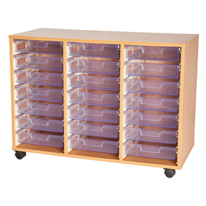 Certwood Clear 21 Tray Mobile Tray Unit - Educational Equipment Supplies