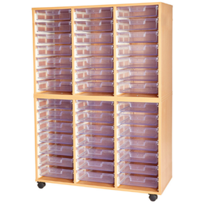 Certwood Clear 42 Tray Mobile Tray Unit - Educational Equipment Supplies