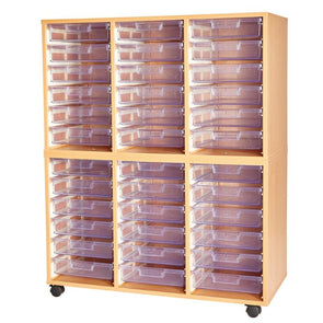 Certwood Clear 36 Tray Mobile Tray Unit - Educational Equipment Supplies