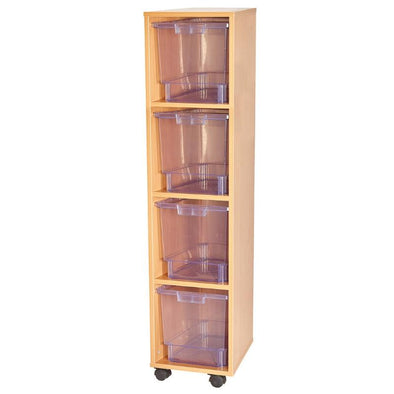 Certwood Clear 4 Jumbo Tray Mobile Tray Unit - Educational Equipment Supplies