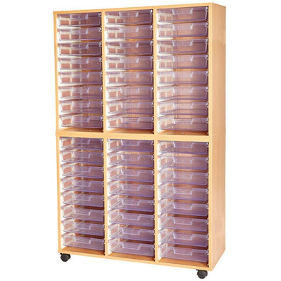 Certwood Clear 48 Tray Mobile Tray Unit - Educational Equipment Supplies
