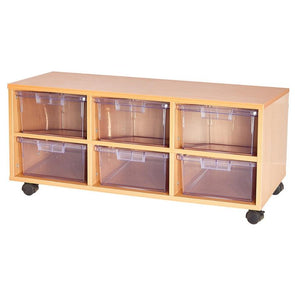 Certwood Clear 6 Deep Tray Mobile Tray Unit - Educational Equipment Supplies