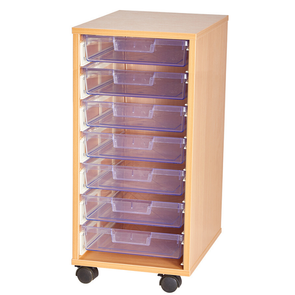 Certwood Clear 7 Tray Mobile Tray Unit - Educational Equipment Supplies