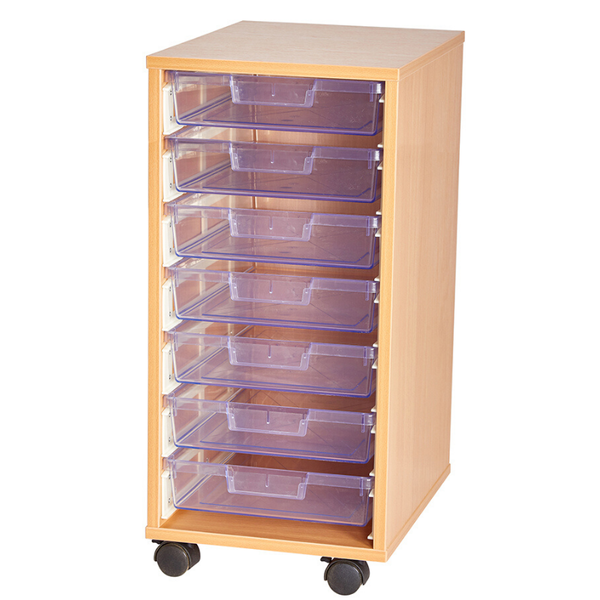 Certwood Clear 7 Tray Mobile Tray Unit