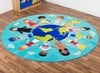 Children of the World™ Multi-Cultural Carpet - Teal W2000 x D2000mm - Educational Equipment Supplies