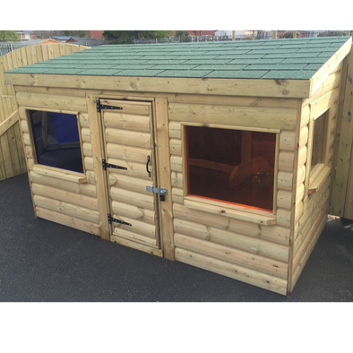 Children's Outdoor Pitch Roof Playhouse - Educational Equipment Supplies