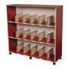 Childrens Bookcase with Drywipe Back - Red - Educational Equipment Supplies