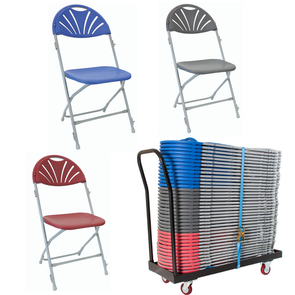 40 x Classic Plus Chair + Trolley Bundle Classic PlusFolding Chair Bundle | Fan Back Chairs | www.ee-supplies.co.uk