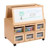 Double Sided Resource Store + Compartment Doors + Easel Top + Trays - Educational Equipment Supplies