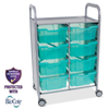 Callero Shield Antimicrobial Double Trolley - 8 x Deep Trays - Educational Equipment Supplies